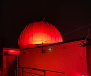 Sherwood Observatory Newtonian Website Lit Up in Red